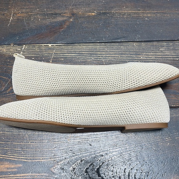 LUCKY BRAND DANERIC WASHABLE KNIT BALLET FLAT BEIGE - 11 - Picture 6 of 8